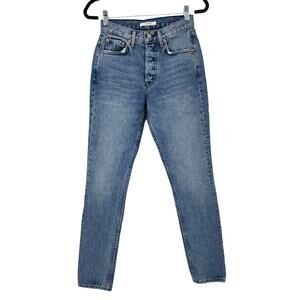 GRLFRND Skinny Button Fly High Rise Karolina Jeans In Care Package Size 23